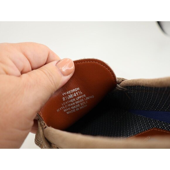 Vince Camuto Mens Kadron Shoes Loafers Size 8.5 Tan Suede Slip On Moc Toe Casual - Picture 12 of 13